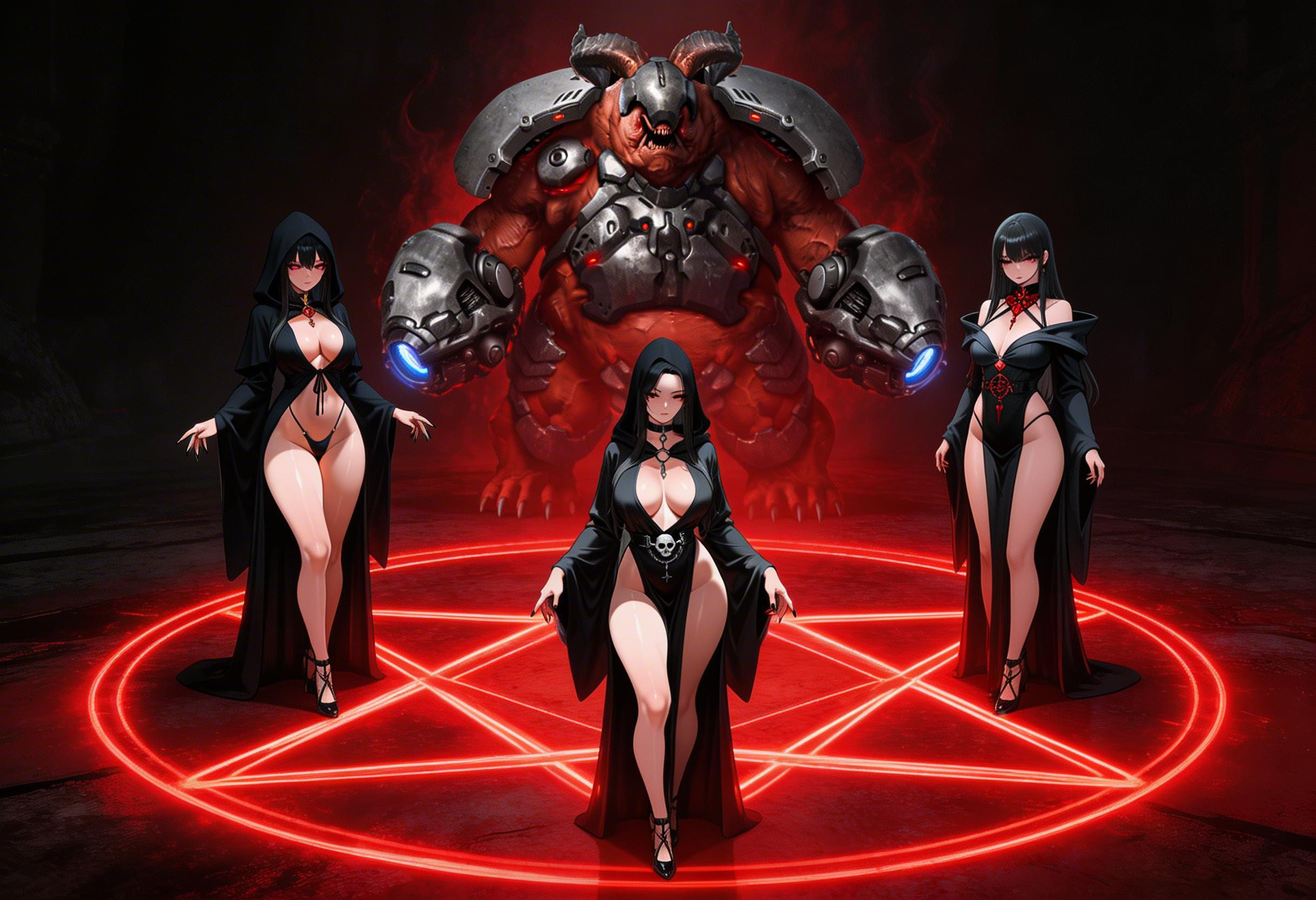 Demoniczny minimankubus i satanistki