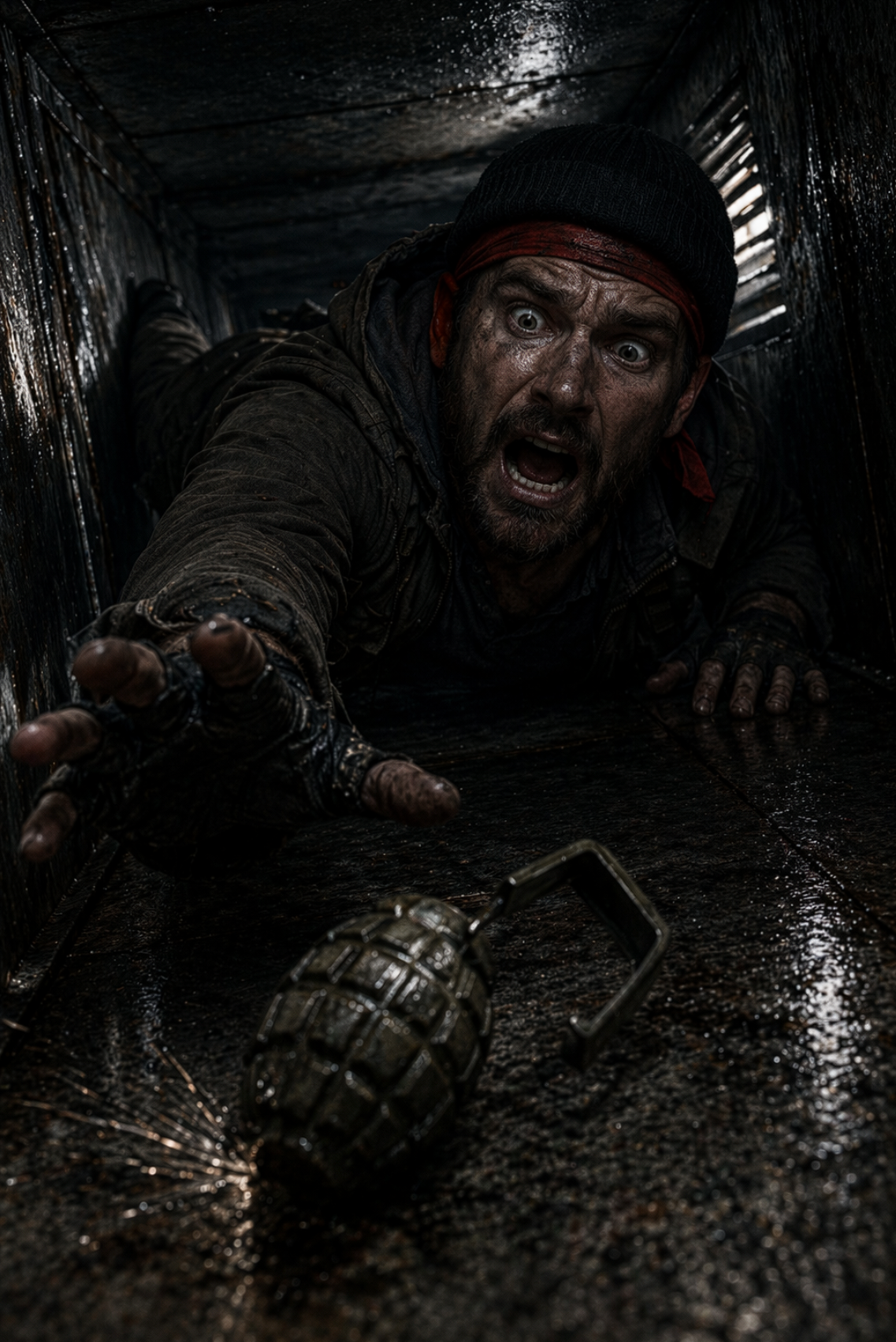 Granat wpada do szybu wentylacyjnego